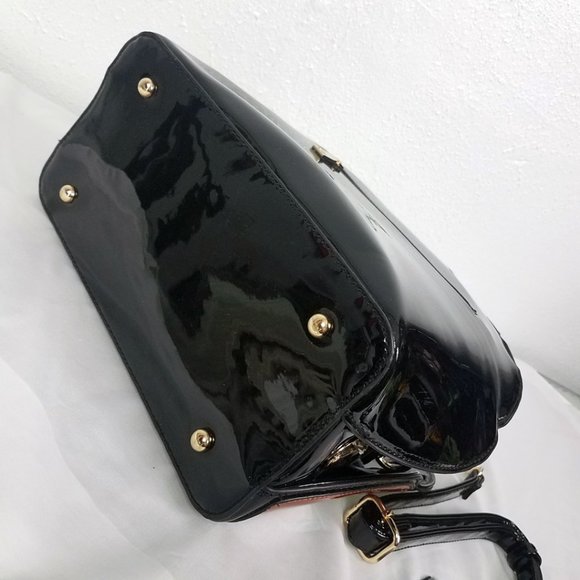 Ruby Black Patent Leather Hand Bag Shoulder Bag - Picture 13 of 15